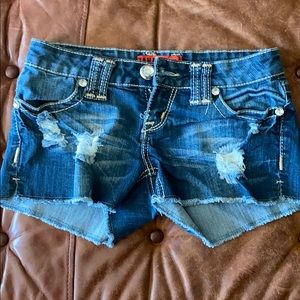 Zanadi ripped denim shorts